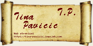 Tina Pavičić vizit kartica